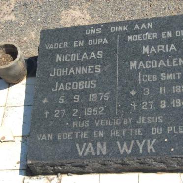 WYK Nicolaas Johannes Jacobus, van 1875-1952 &amp; Maria Magdalena SMIT 1886-1948 