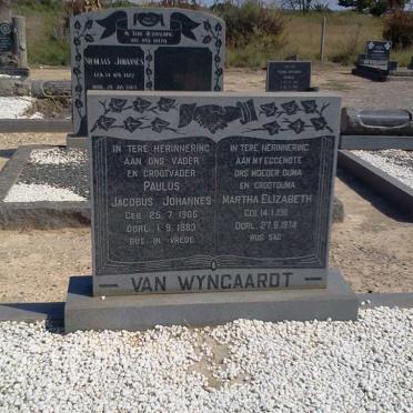 WYNGAARDT Paulus Jacobus Johannes, van 1905-1983 &amp; Martha Elizabeth 1911-1974