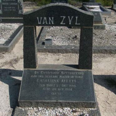 ZYL Catharina Aletta, van nee BRITZ 1886-1964