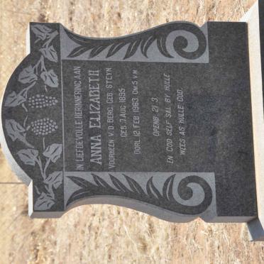 PIENAAR Anna Elizabeth formerly V.D. BERG nee STEYN 1895-1963
