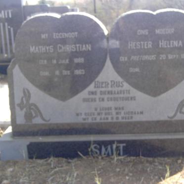 SMIT Mathys Christiaan 1889-1953 &amp; Hester Helena PRETORIUS 1890