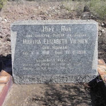 VILJOEN Martha Elizabeth nee HOUMAN 1915-1950