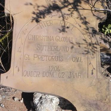 SUTHERLAND Christina Glodina nee PRETORIUS -1906