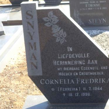 SNYMAN Cornelia Fredrika nee FERREIRA 1944-1996