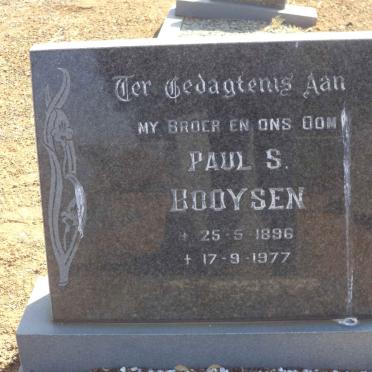 BOOYSEN Paul S. 1896-1977