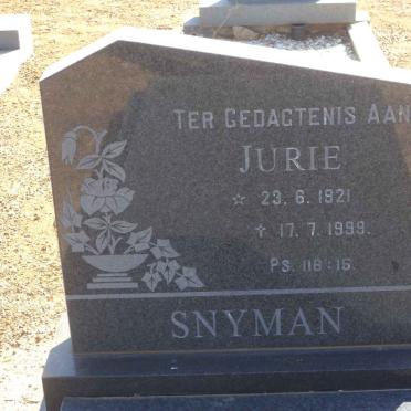 SNYMAN Jurie 1921-1999