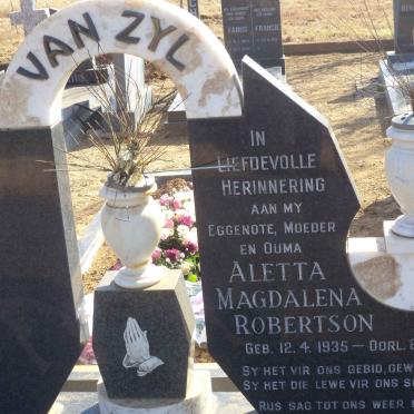 ZYL Aletta Magdalena Robertson, van 1935-1994
