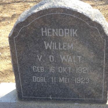 WALT Hendrik Willem, v.d. 1921-1923