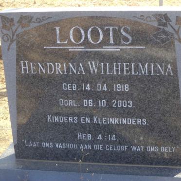 LOOTS Hendrina Wilhelmina 1918-2003