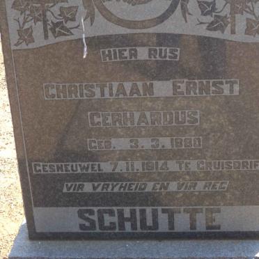 SCHUTTE Christiaan Ernst Gerhardus 1880-1914