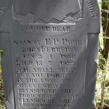POHL E.P. nee FERREIRA 1856-1937