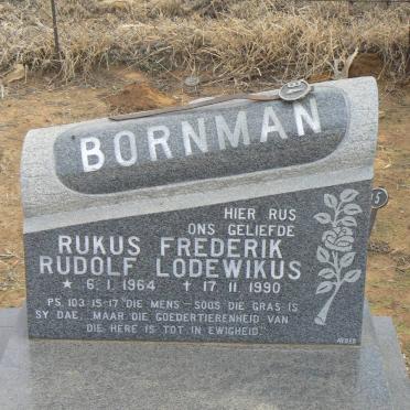 BORNMAN Rukus Frederik Rudolf Lodewikus 1964-1990