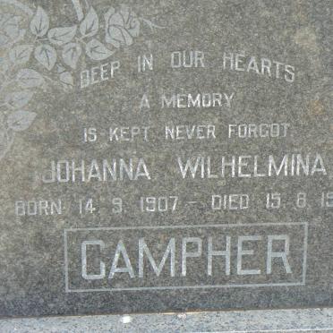 CAMPHER Johanna Wilhelmina 1907-1968