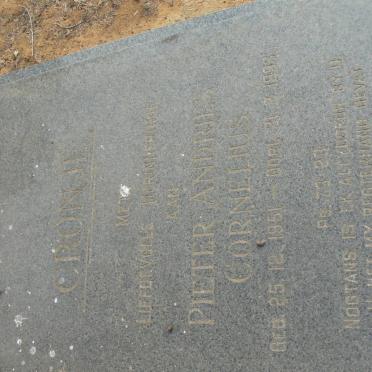 CRONJE Pieter Andries Cornelius 1951-1993
