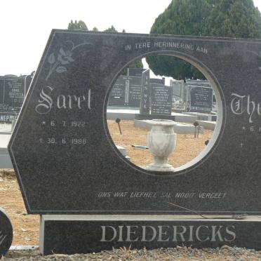 DIEDERICKS Sarel 1922-1988 &amp; Thelma 1923-