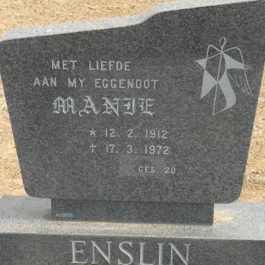 ENSLIN Manie 1912-1972