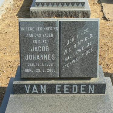 EEDEN Jacob Johannes, van 1908-2000