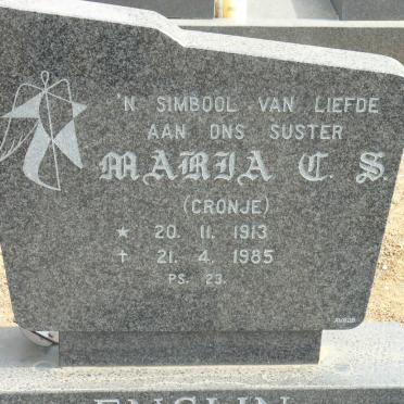 ENSLIN Maria C.S. geb CRONJE 1913-1985