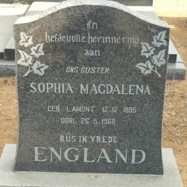 ENGLAND Sophia Magdalena geb LAMONT 1895-1968