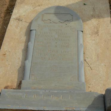 FOURIE Aletta Maria Fransina geb V. NIEKERK 1891-1947