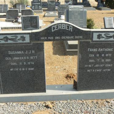 GERBER Frans Anthonie 1872-1960 &amp; Susanna J.J.H. JONKER 1877-1974