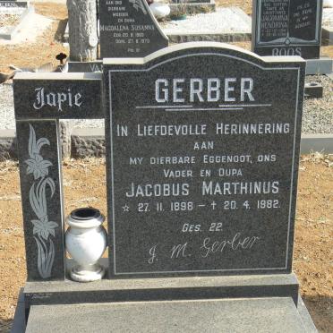 GERBER Jacobus Marthinus 1898-1982