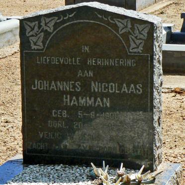 HAMMAN Johannes Nicolaas 19?0-19??