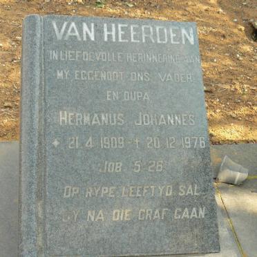 HEERDEN Hermanus Johannes, van 1909-1976
