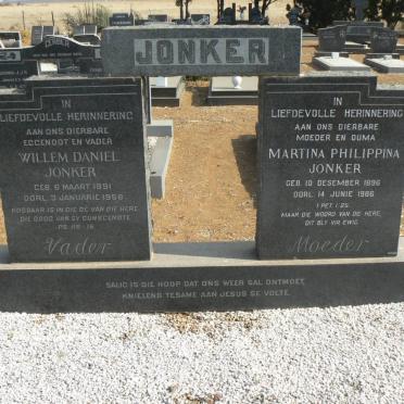 JONKER Willem Daniel 1891-1958 &amp; Martina Philippina 1896-1986