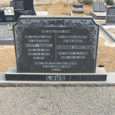 LUÜS Gert Daniel 1886-1974 &amp; Hendrina Christina SWART 1888-1967
