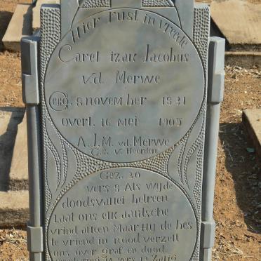MERWE Carel Izak, v.d. 1881-1905