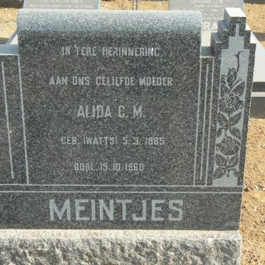 MEINTJES Alida C.M. geb WATTS 1885-1960