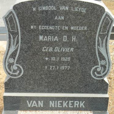 NIEKERK Maria D.H., van geb OLIVIER 1929-1977