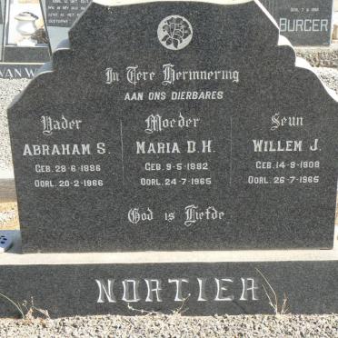 NORTIER Abraham S. 1886-1966 &amp; Maria D.H. 1882-1965 :: NORTIER Willem J. 1908-1965