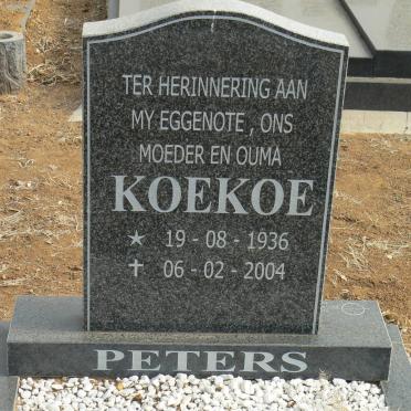 PETERS Koekoe 1936-2004