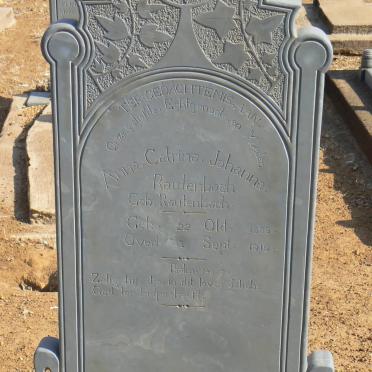 RAUTENBACH Anna Catrina Johanna geb RAUTENBACH 1889-1919