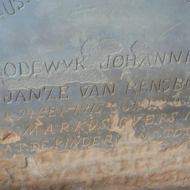 RENSBURG Lodewyk Johannes, Janze van 1915-192?