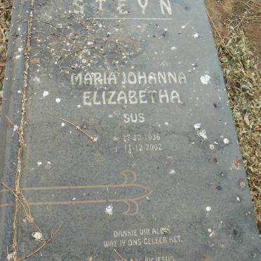 STEYN Maria Johanna Elizabetha 1936-2002