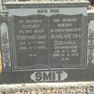 SMIT Sybrand 1880-1956 &amp; Margaretha Susanna VAN NIEKERK 1886-1972