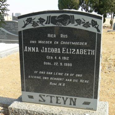 STEYN Anna Jacoba Elizabeth 1912-1980