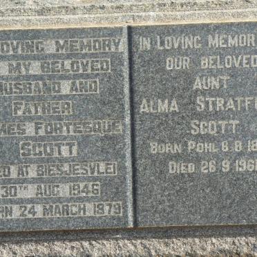 SCOTT James Fortesque 1879-1946 &amp; Alma Stratford POHL 1883-1961