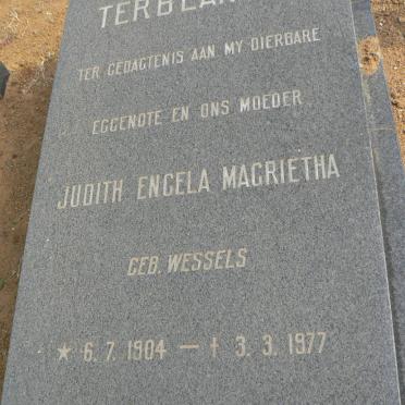 TERBLANCHE Judith Engela Magrietha geb WESSELS 1904-1977