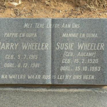 WHEELER Harry 1915-1981 &amp; Susie AUCAMP 1920-1983