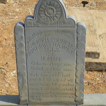 WESSELS Judeth Cornelia Magarietha geb HUMAN 1851-1906