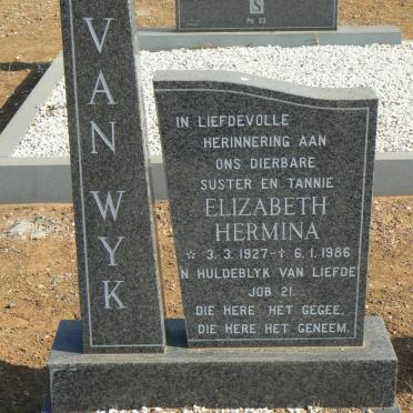 WYK Elizabeth Hermina, van 1927-1986