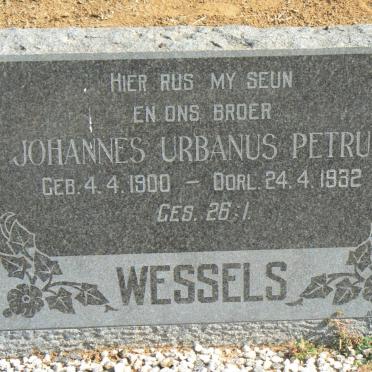 WESSELS Johannes Urbanus Petrus 1900-1932