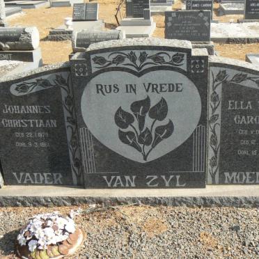 ZYL Johannes Christiaan, van 1879-1961 &amp; Ella Sophia Carolina V.D. MERWE 1883-1984