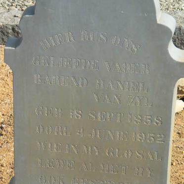 ZYL Barend Daniel, van 1858-1952 &amp; Susanna Catharina DE JAGER 1867-1947    