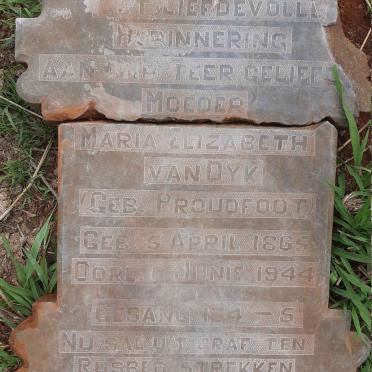 DYK Maria, van nee PROUDFOOT 1865-1944