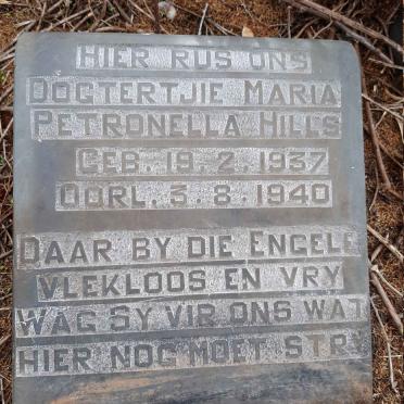 HILLS Maria Petronella 1937-1940